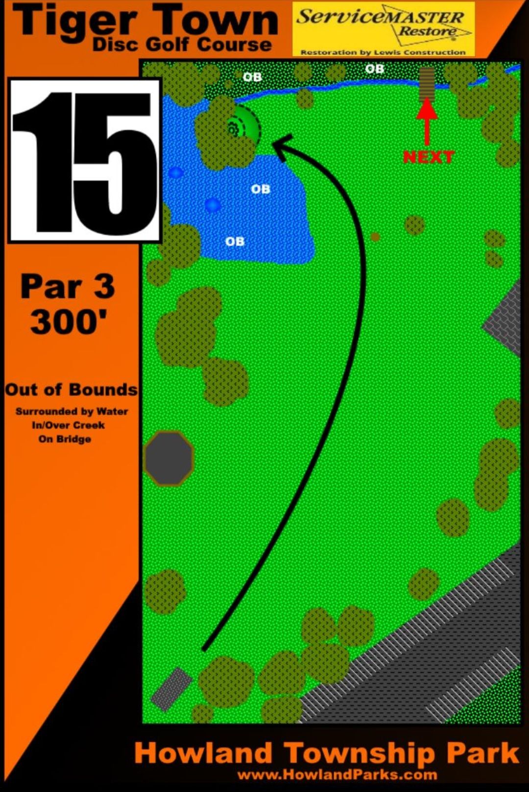Hole 15 Tee Sign