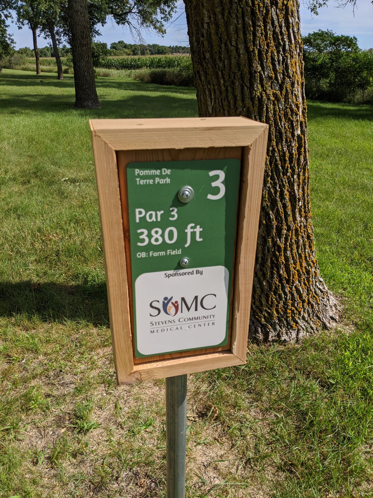 Hole 3 tee sign
