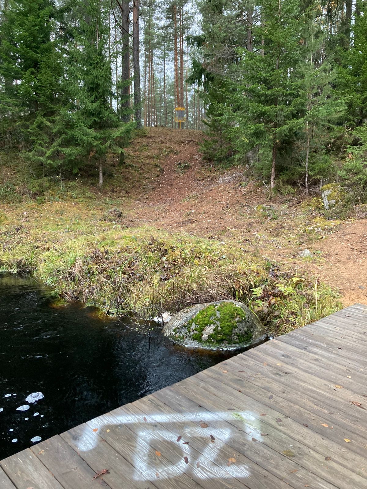 Dropzone på hål 10 efter OB i ån
