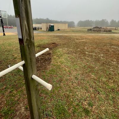 Hole one tee pad/ fairway.