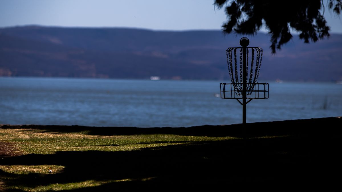 Hole 15 in the new layout, beautiful view to the lake.
