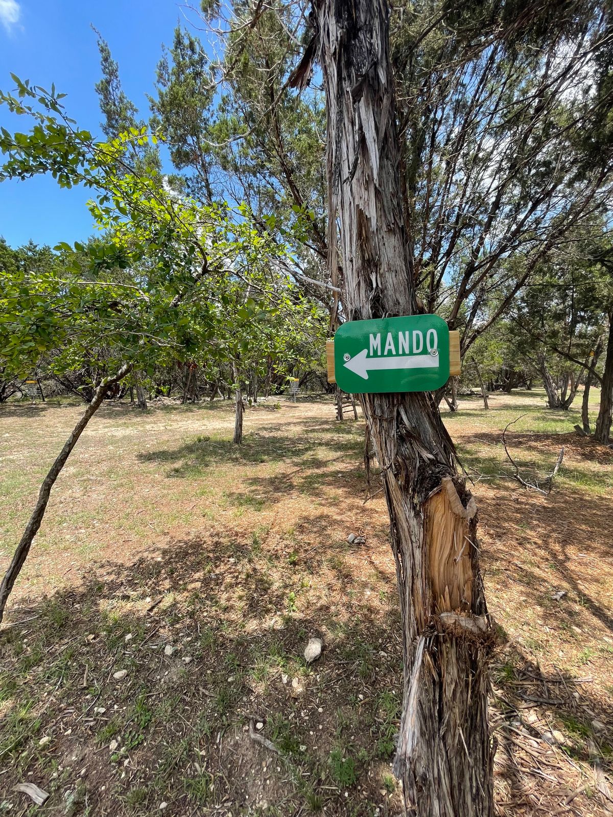 Mando (Go left of Tree)