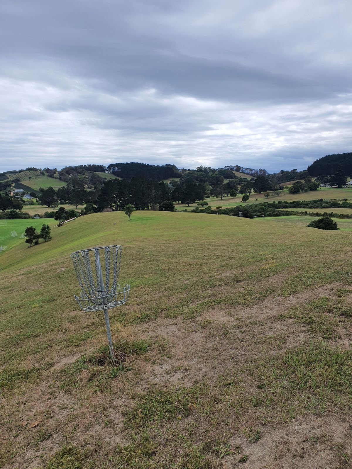 Top of hill, extra basket at end of the ridge