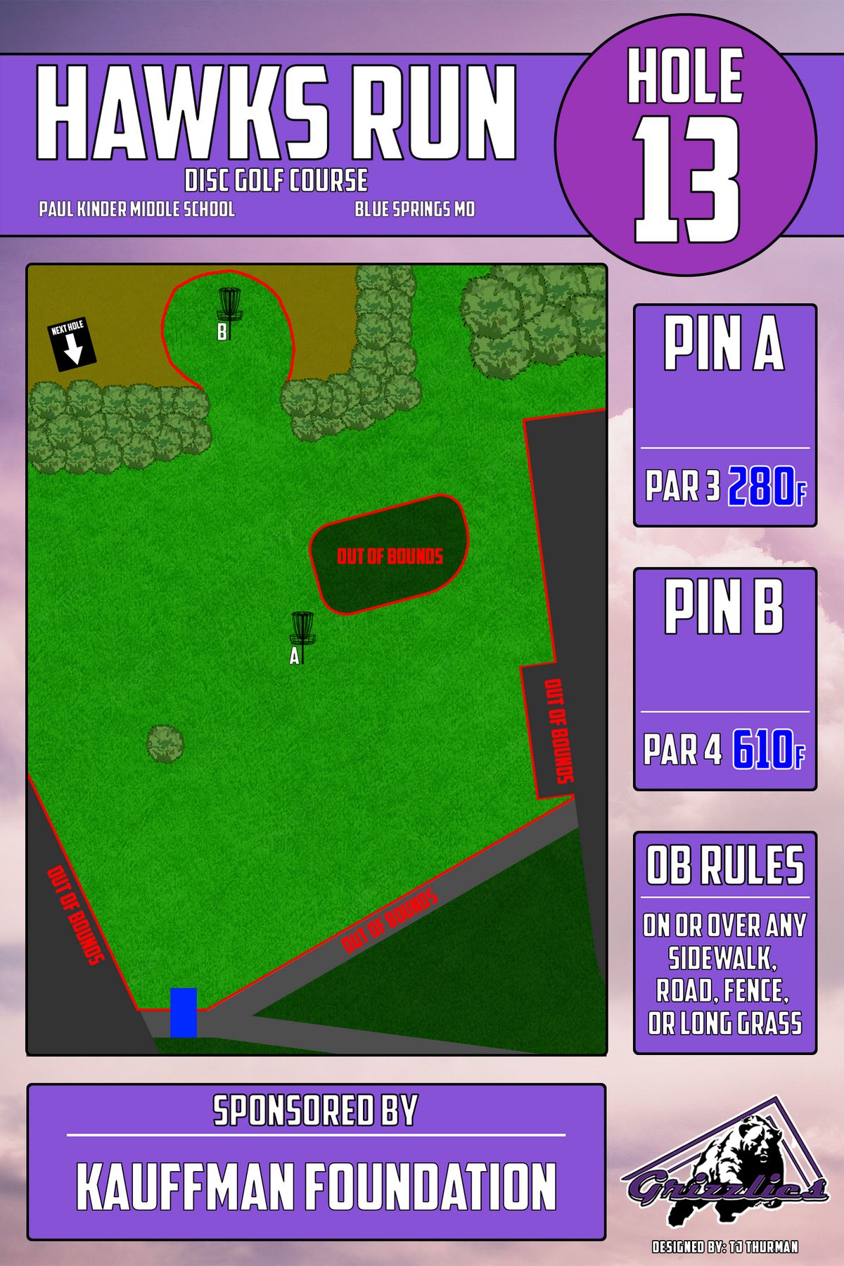 Hole 13 - Tee Sign