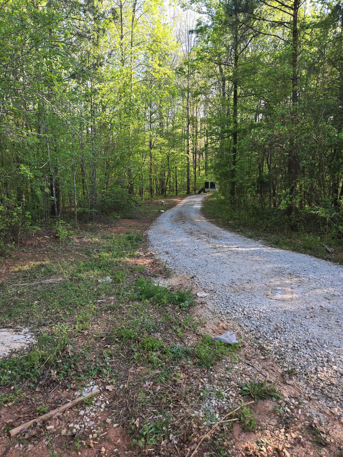 Hole 1, basket is down and to the left
