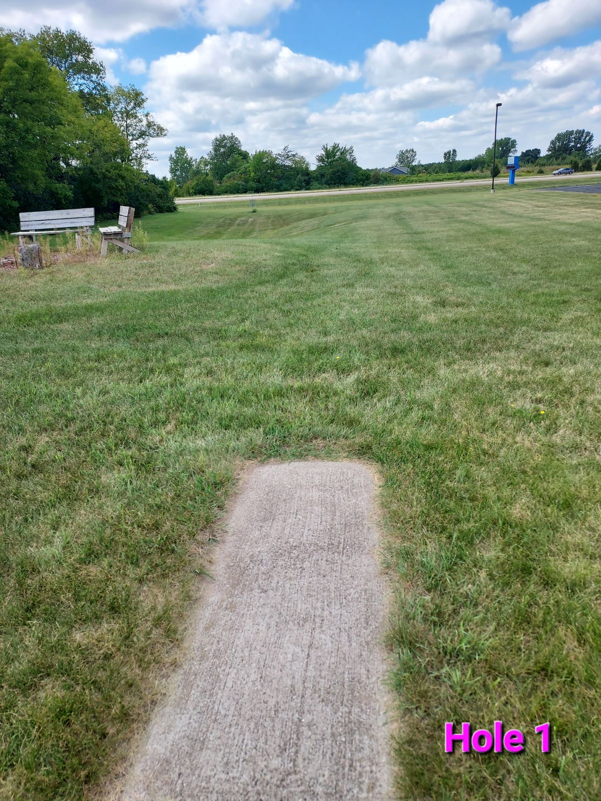 Hole 1 from the tee pad