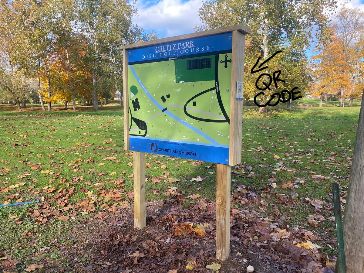 QR Code with the map on the side of the welcome sign.