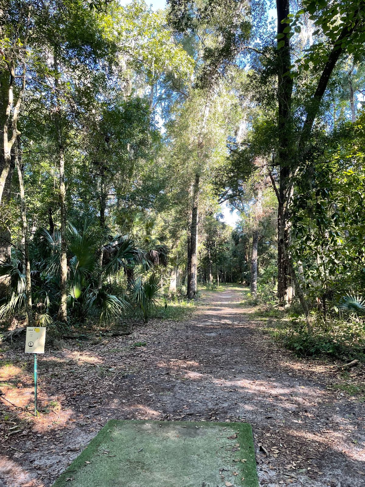 Shoot straight on Hole 1.