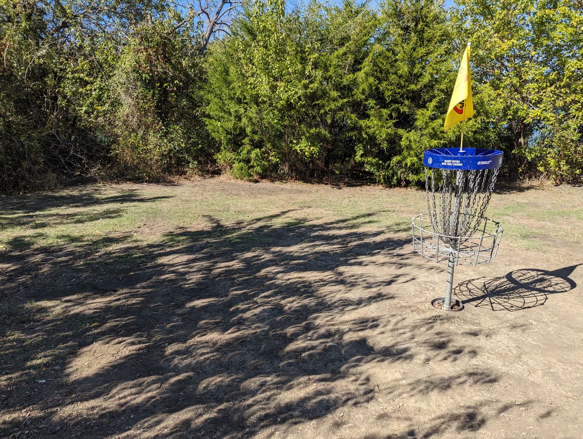 Basket on 17 with crescent shadows during the October 2023 solar eclipse.