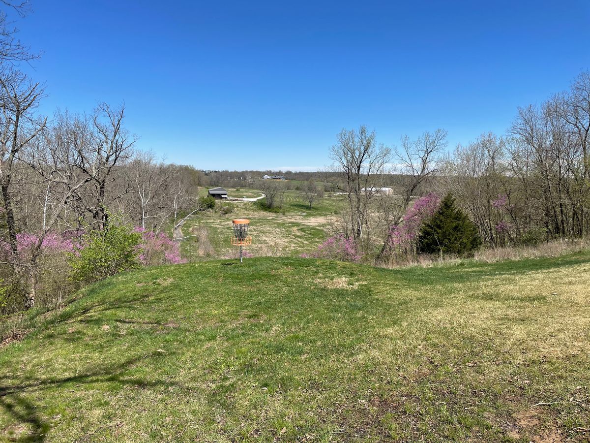 Beautiful spring day on the approach to hole 17.