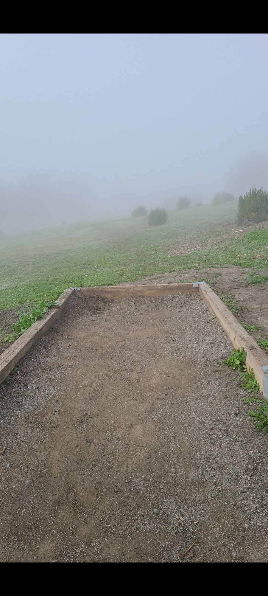 Tee box #2 in the fog