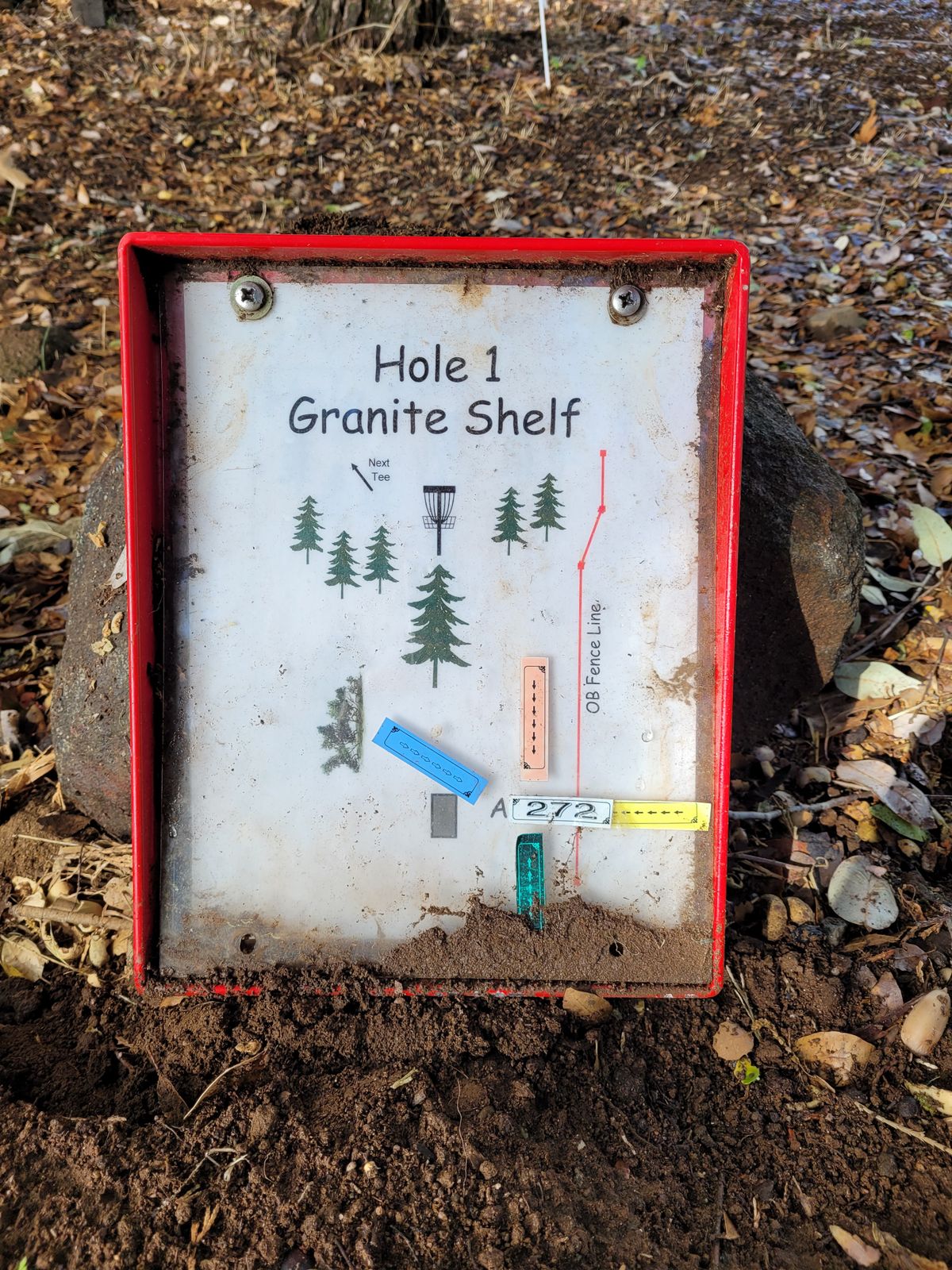 Hole 1 Tee Sign Granite Shelf