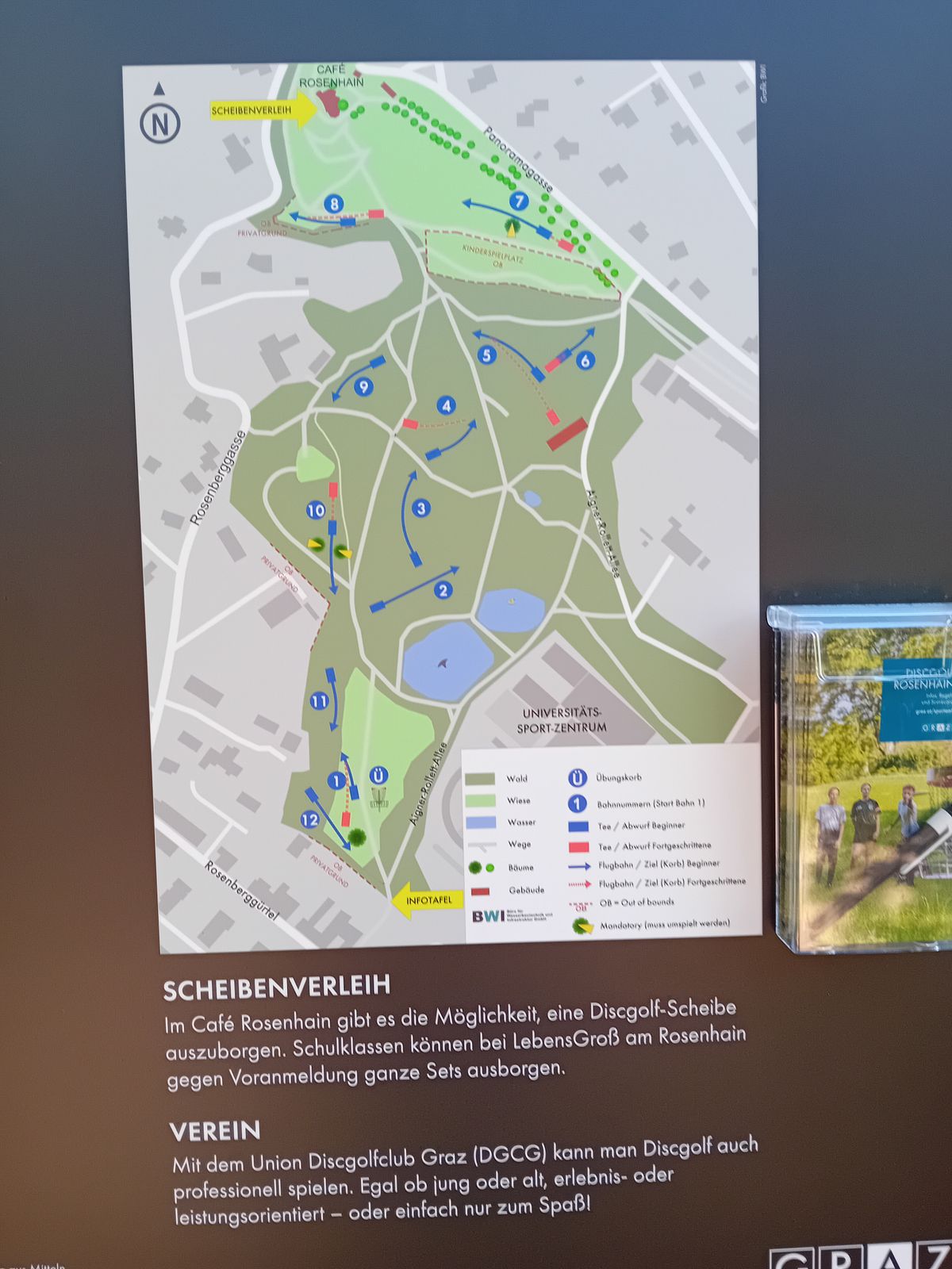 Info board at hole 1