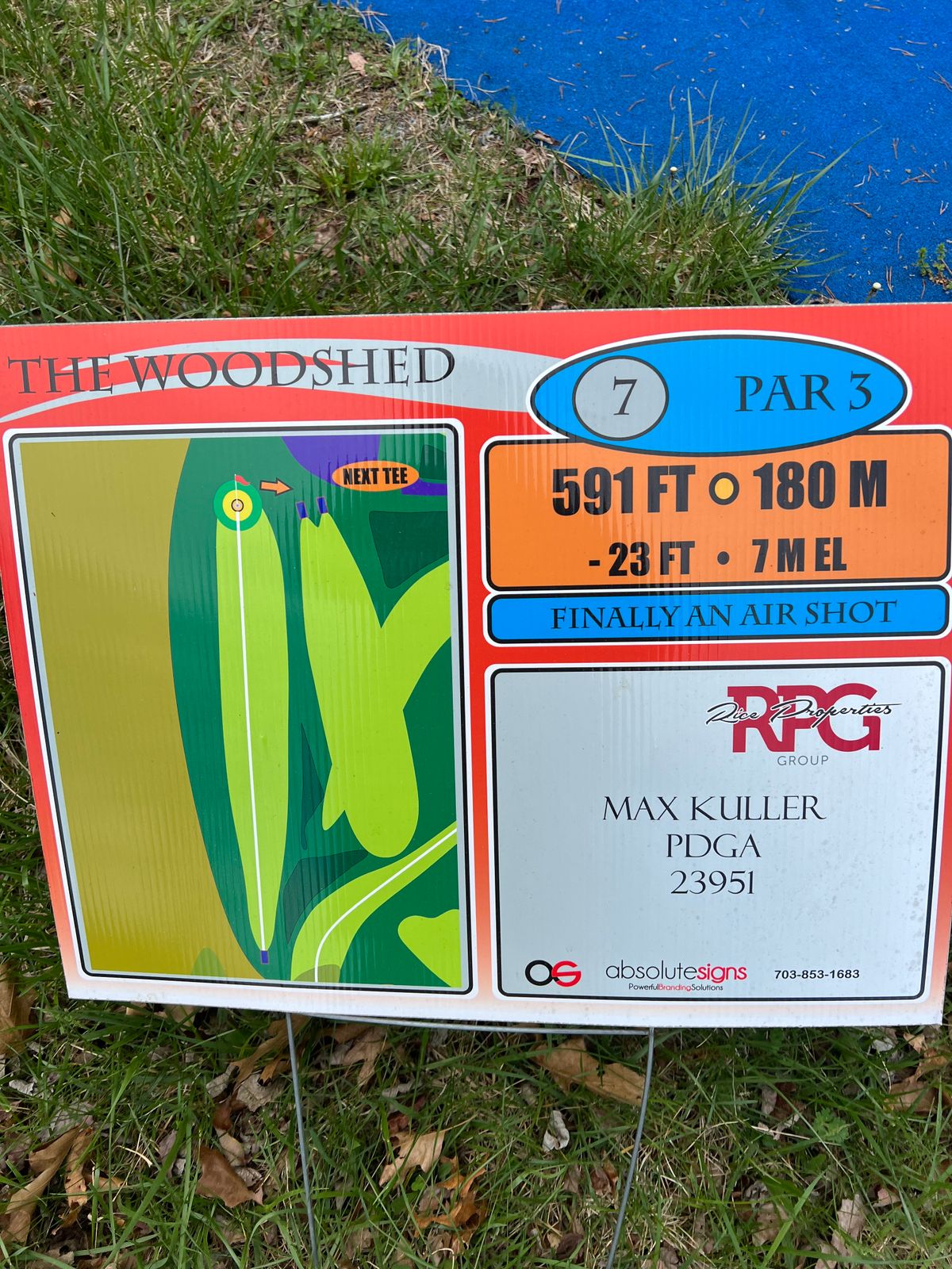 Hole #7 sign