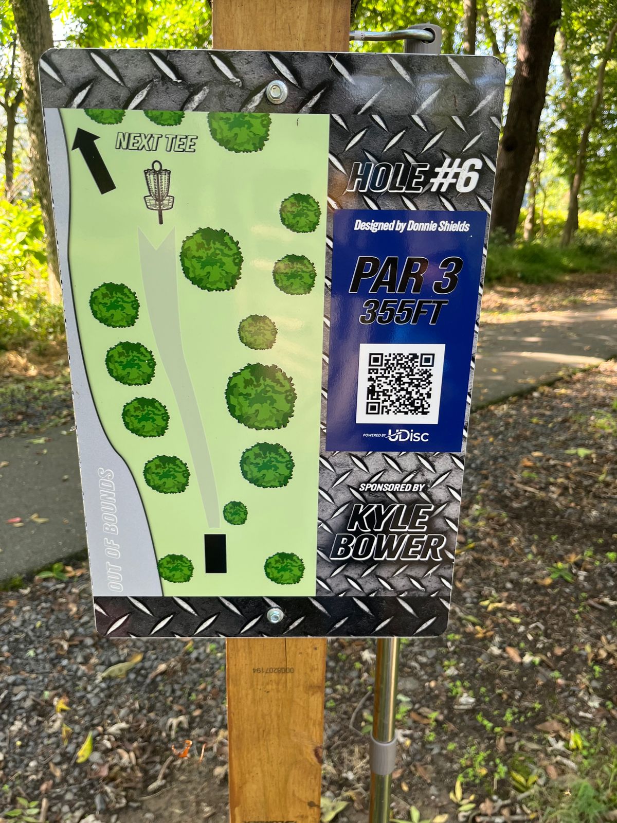 Hole 6 tee sign