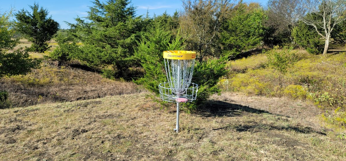 Hole 13 basket and green