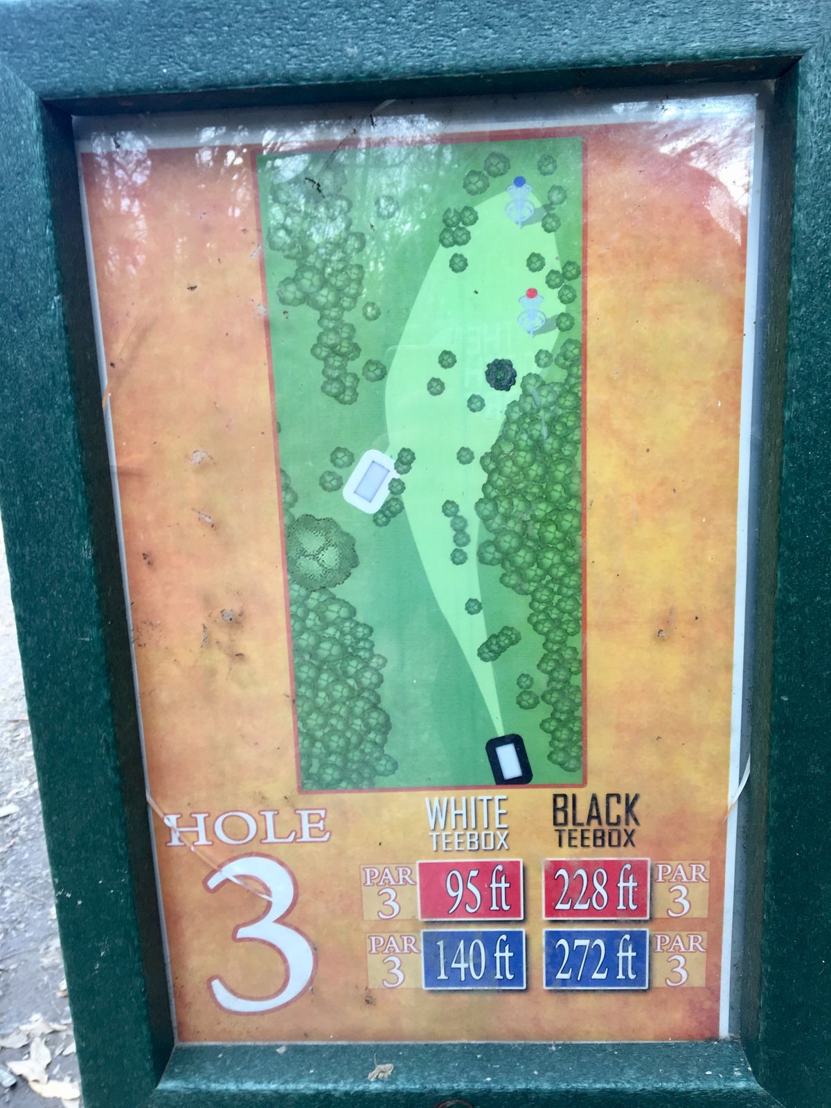 Hole 3 Tee Sign