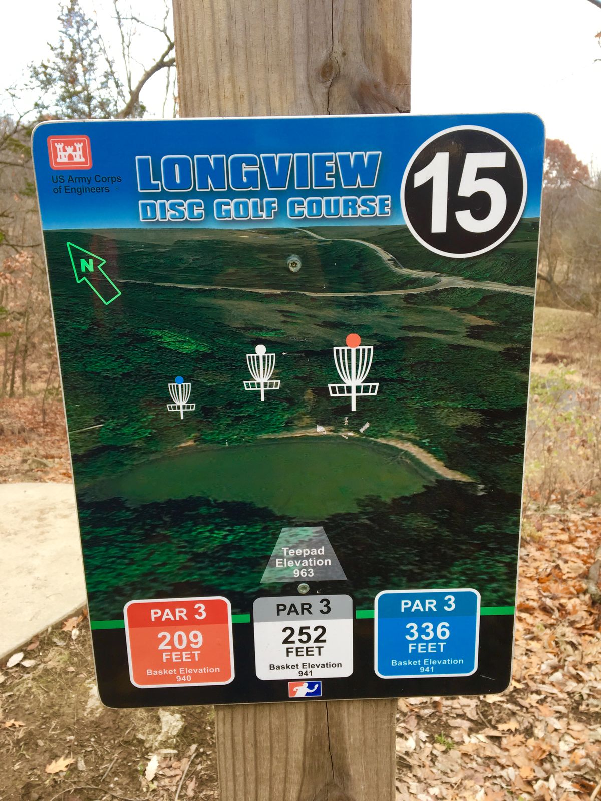 Hole 15 Tee Sign