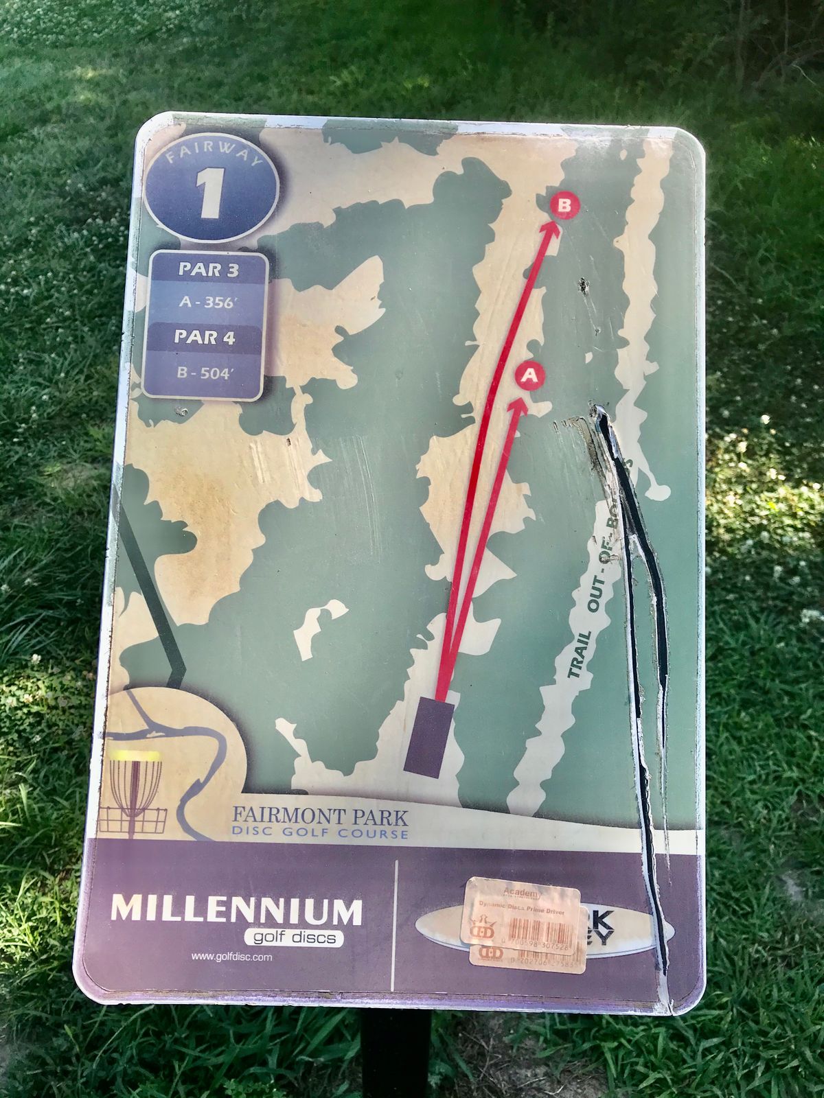 Hole 1 Tee Sign