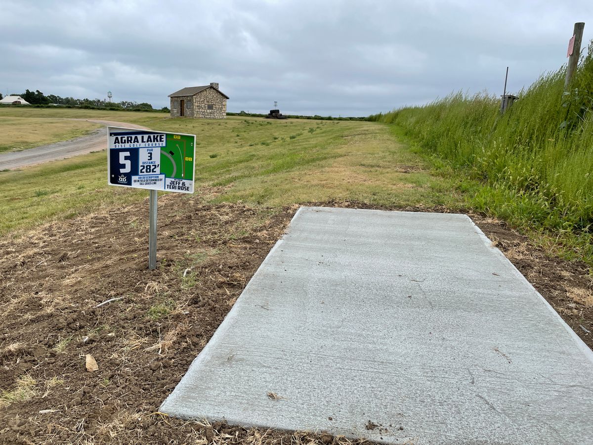 Hole 5 - Elevated basket.