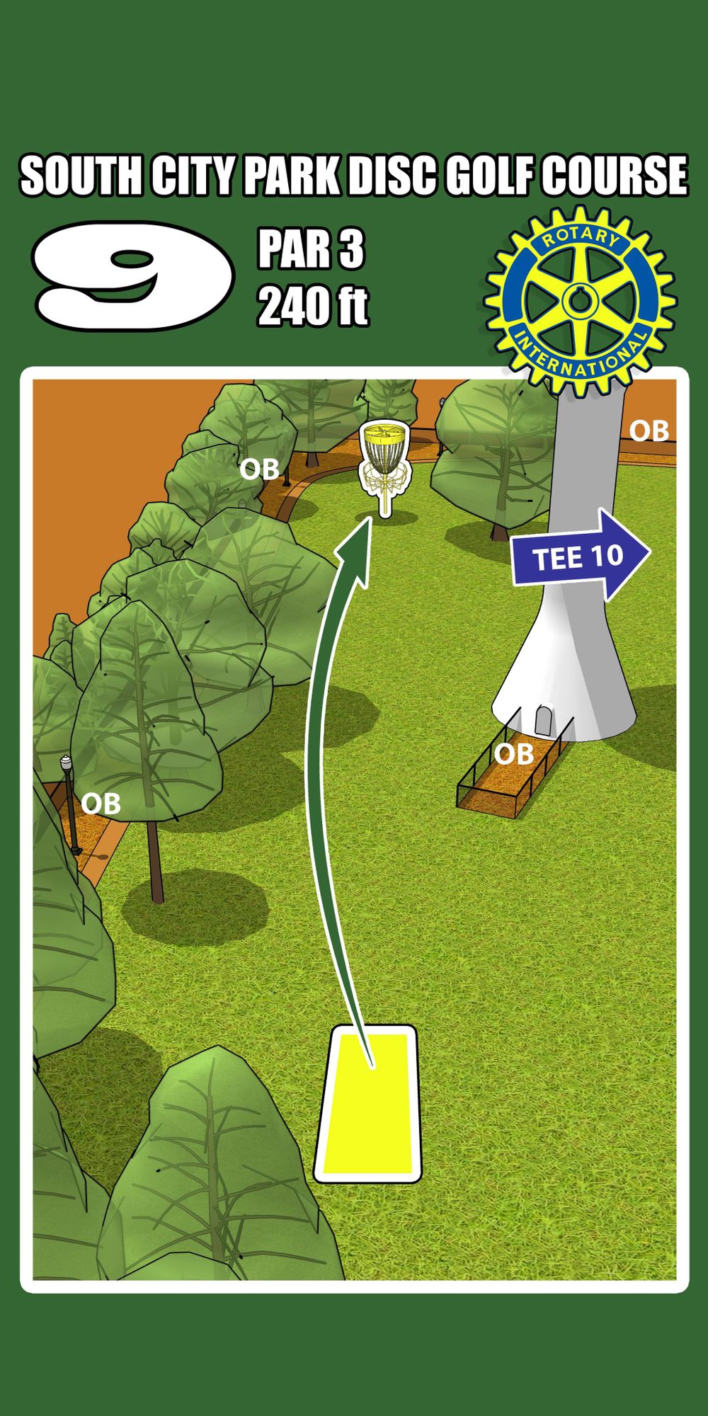 Hole 9 Tee Sign