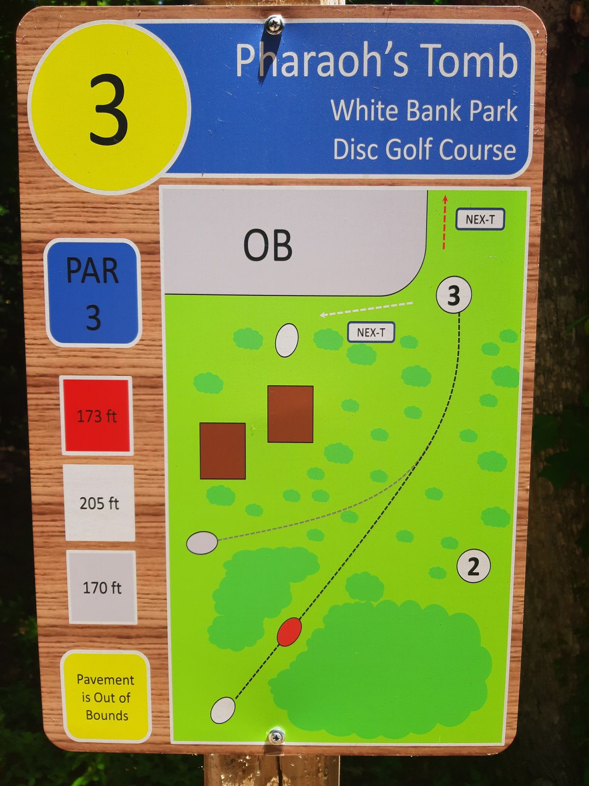 Hole 3 Tee Sign