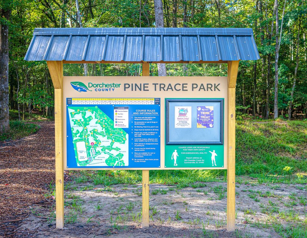 Pine Trace Park disc golf kiosk