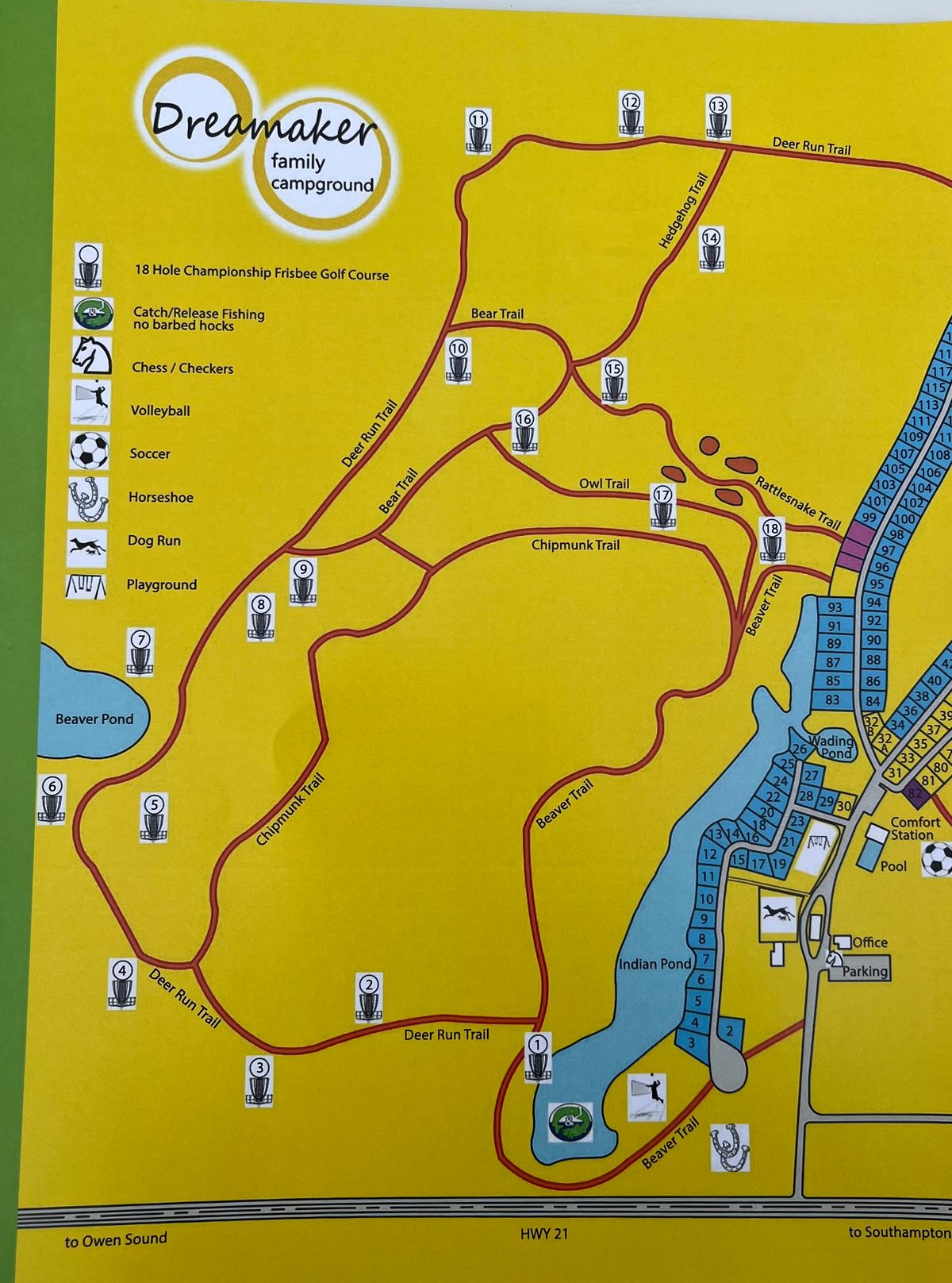 Map of camp site and layout