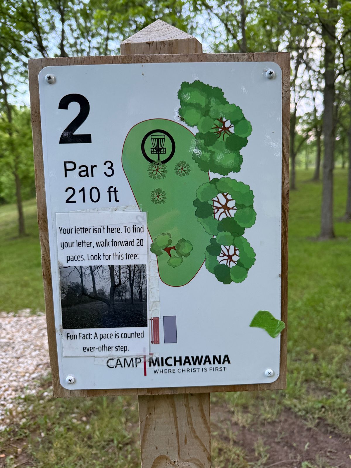 Hole 2 Sign