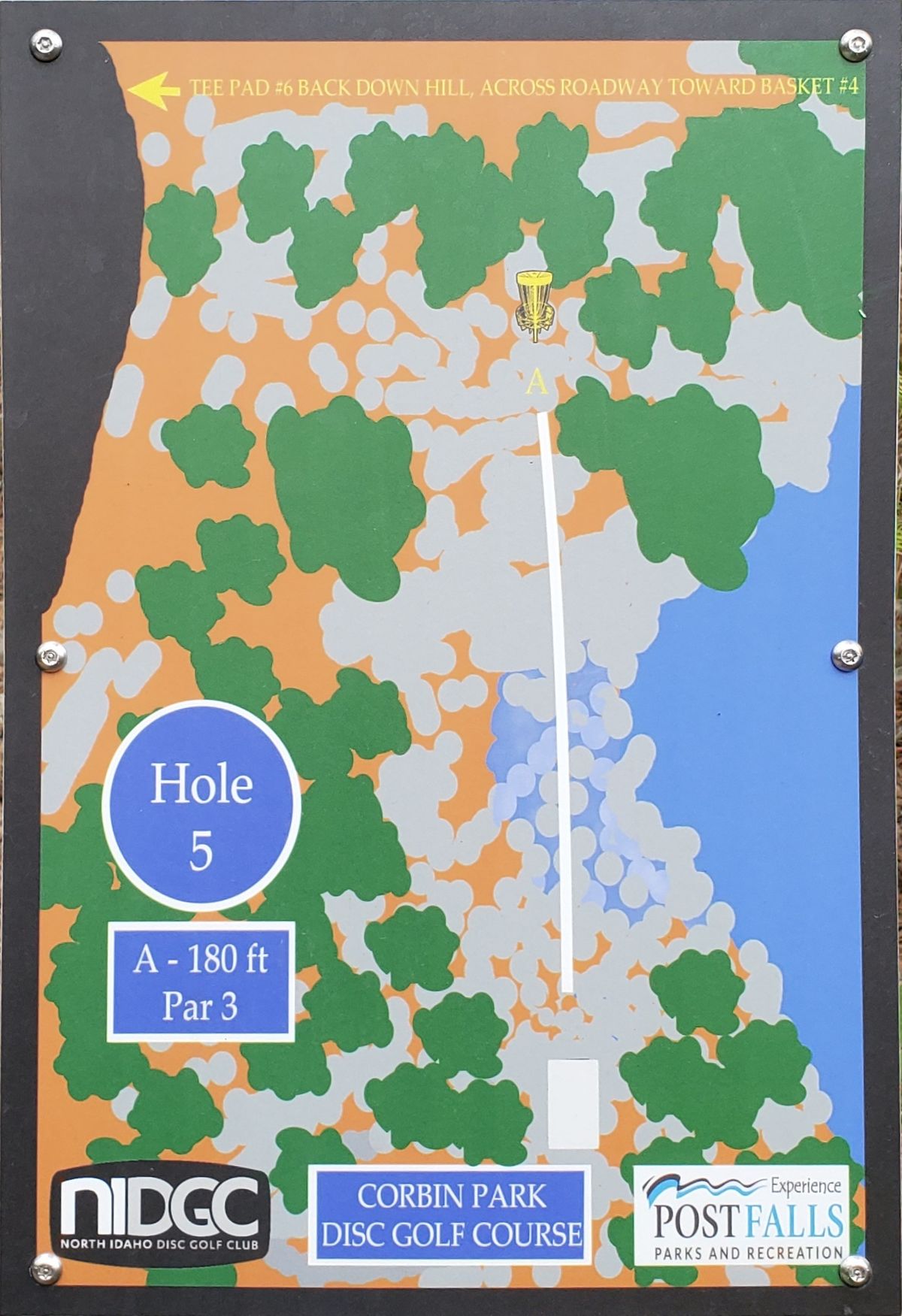 Tee sign hole 5