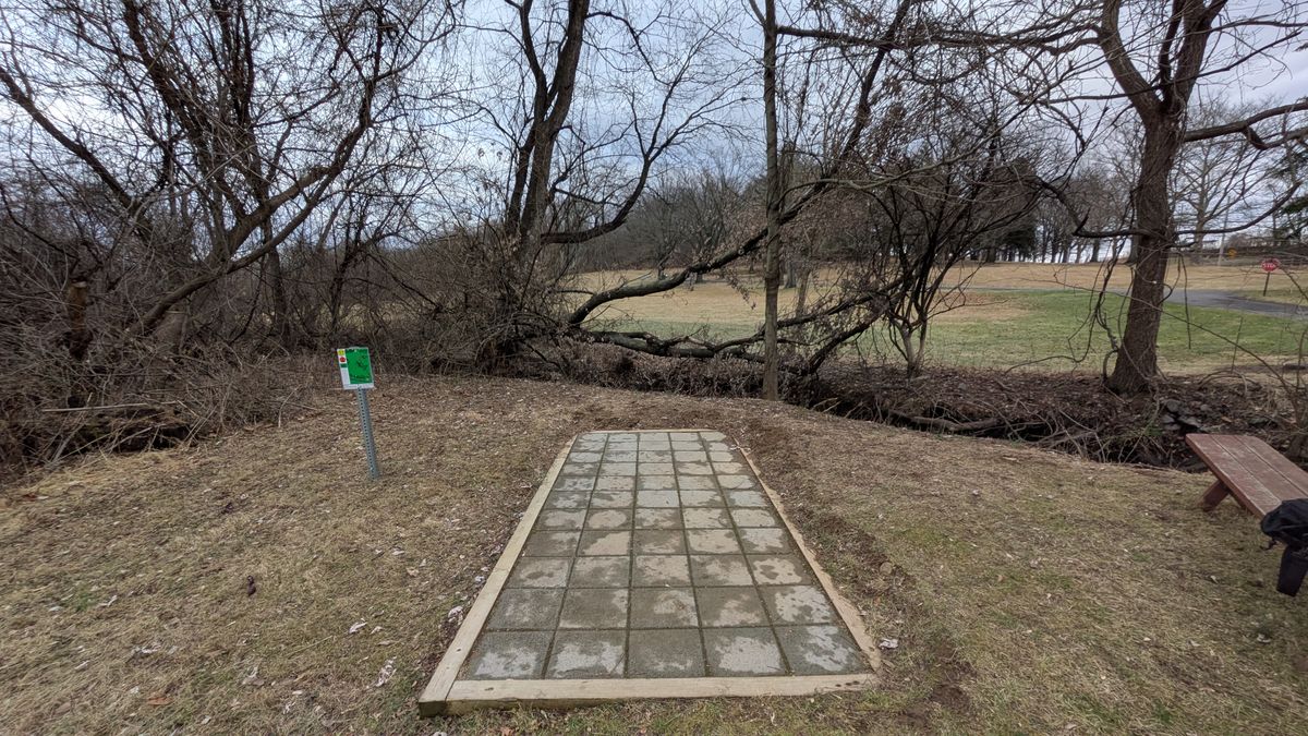 Tee shot on 17 has gotten a little tighter since the tree fell