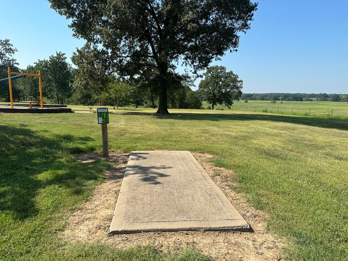 Hole 1 Tee Pad Mulberry Arkansas Disc Golf Course