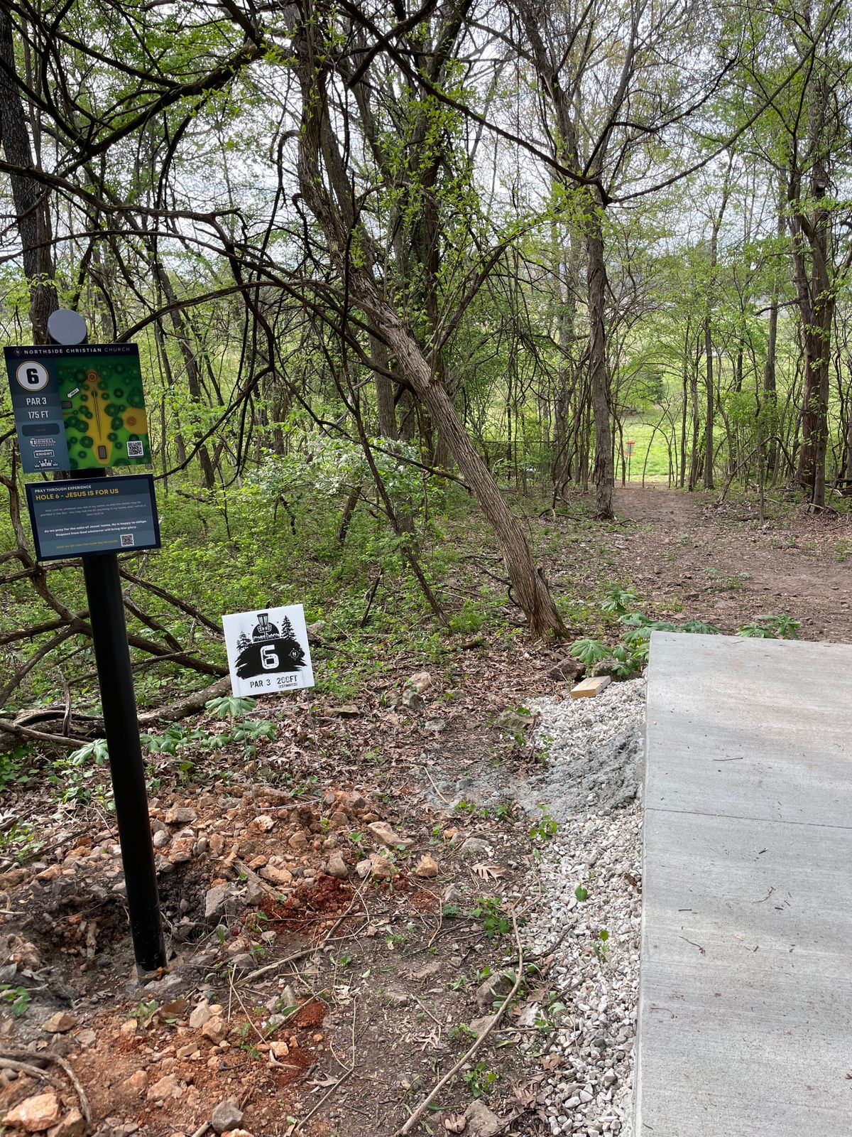 Hole 6 tee and basket.