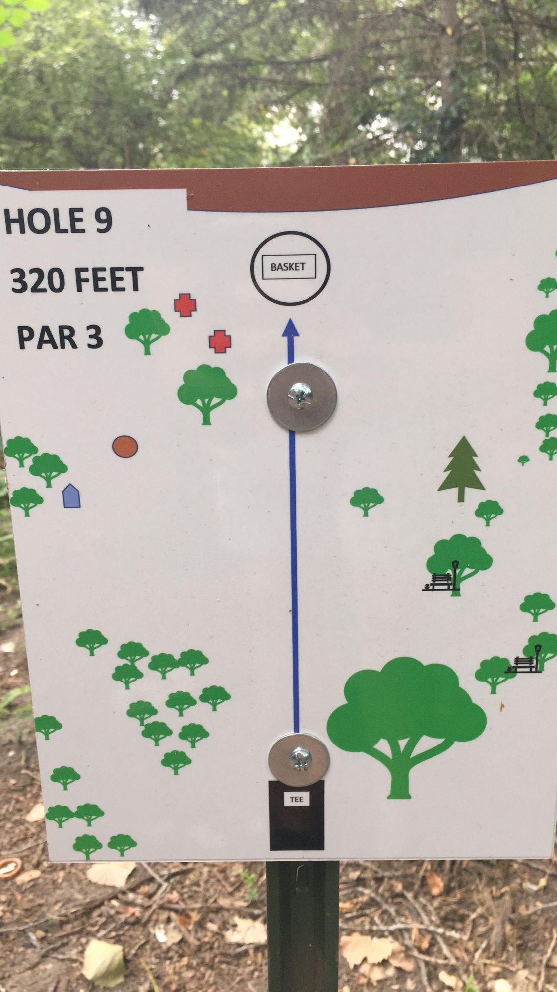 Hole 9 tee sign