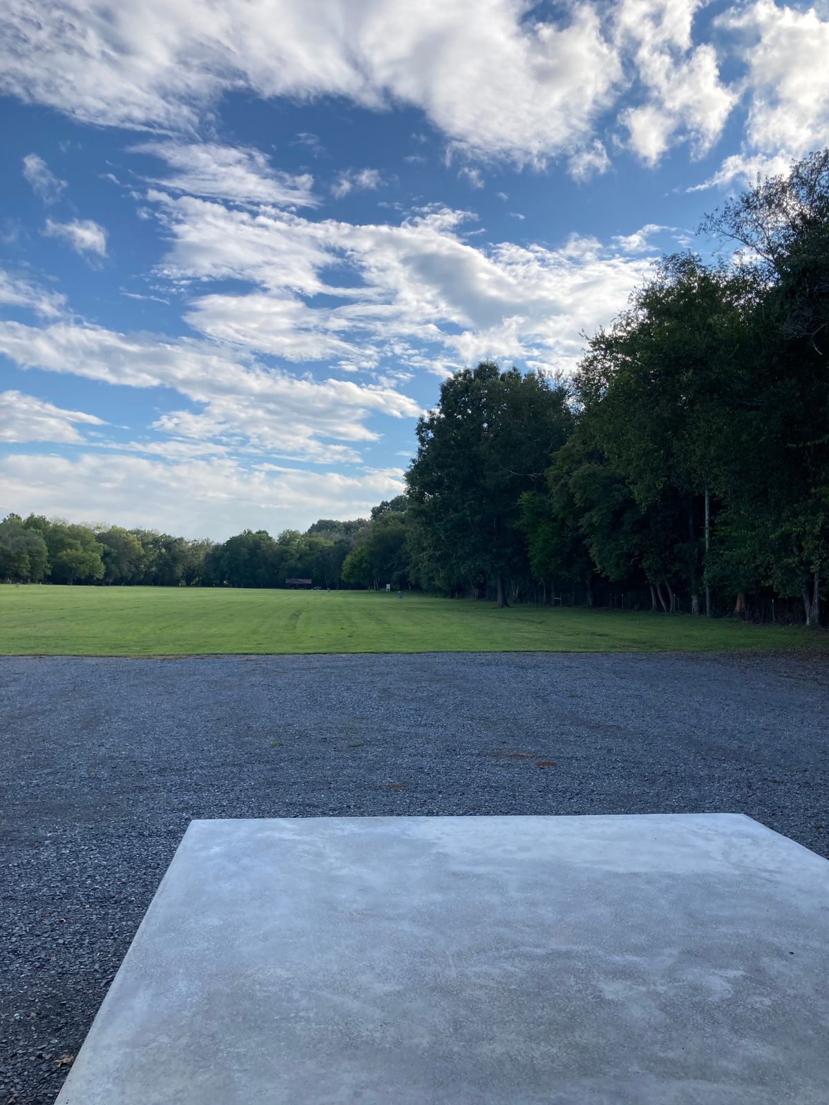 Hole 1 optional tee from the stage.