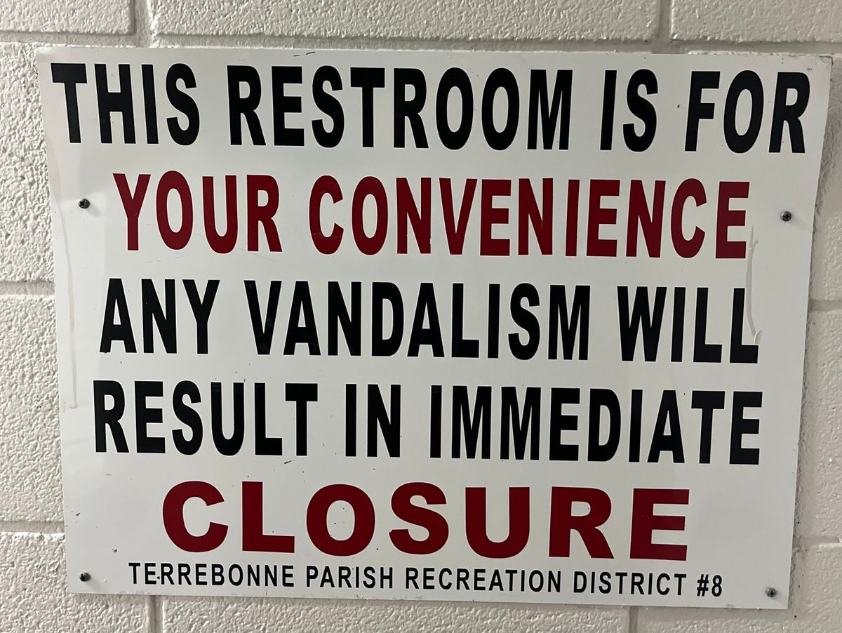 Restroom art.