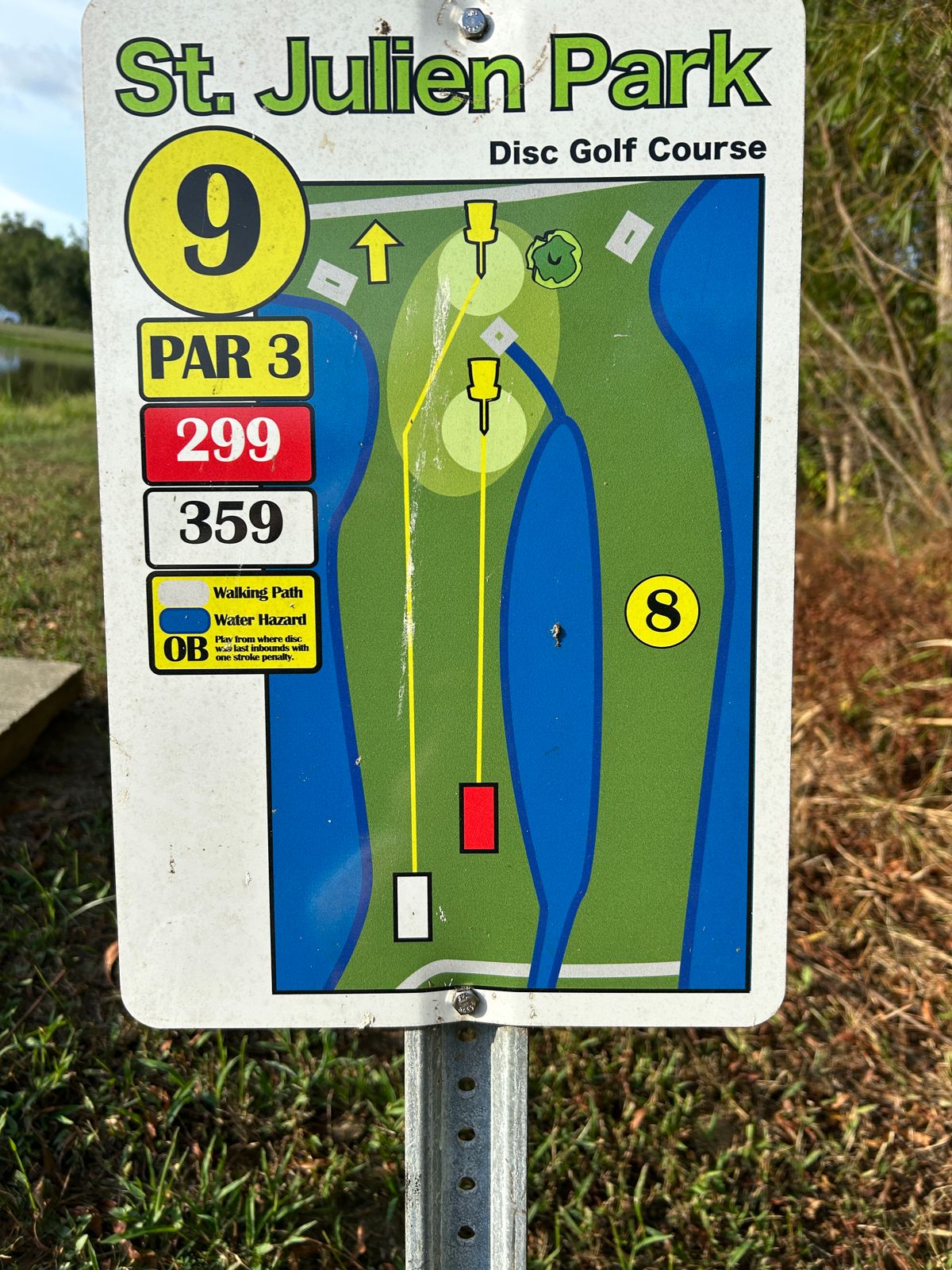 Hole 9 Tee Sign