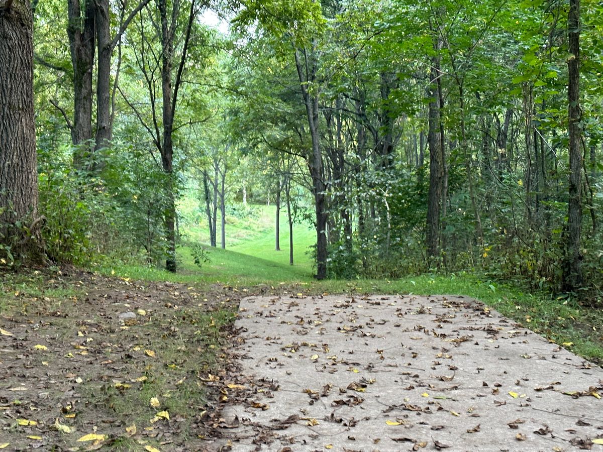Tee shot on hole 17