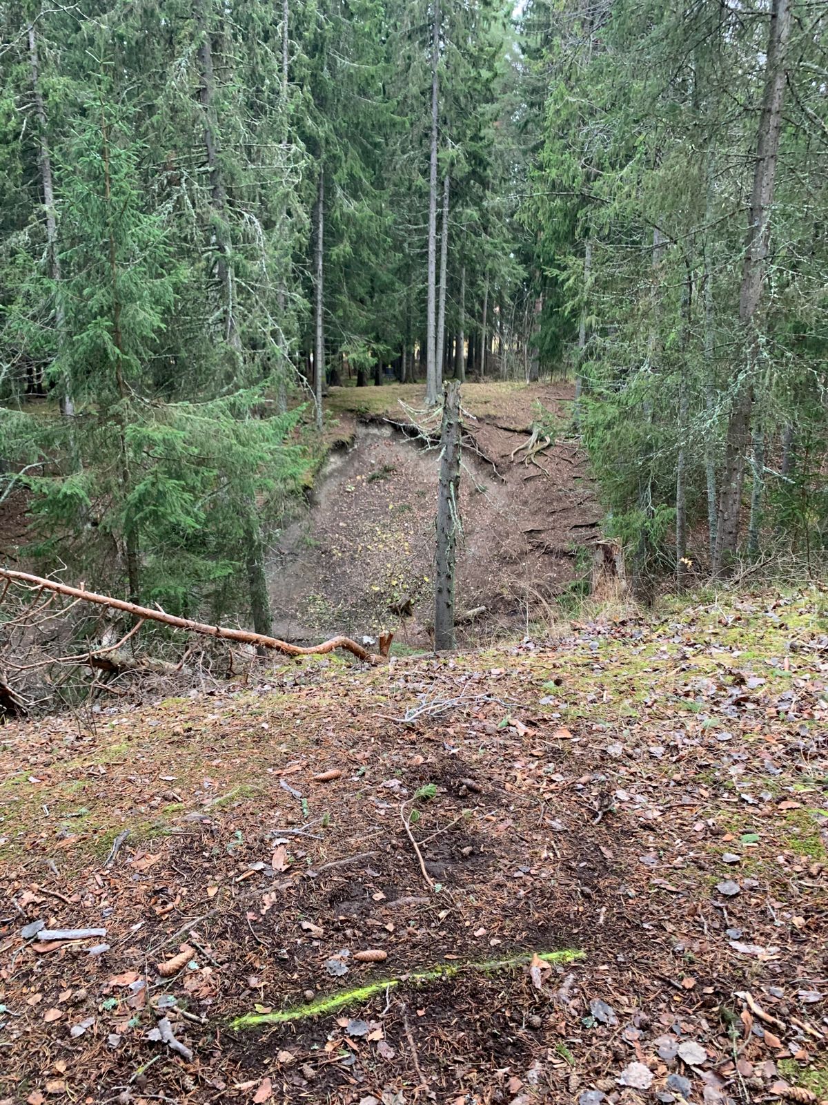 Hål 4a utkast över ravinen