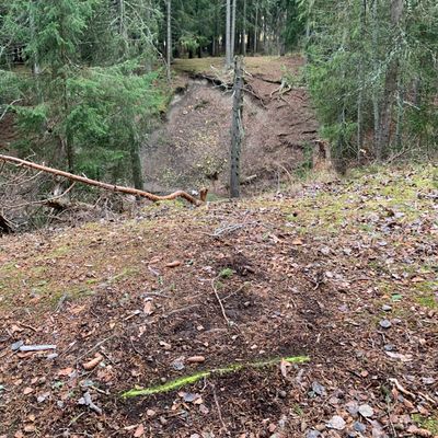 Hål 4a utkast över ravinen