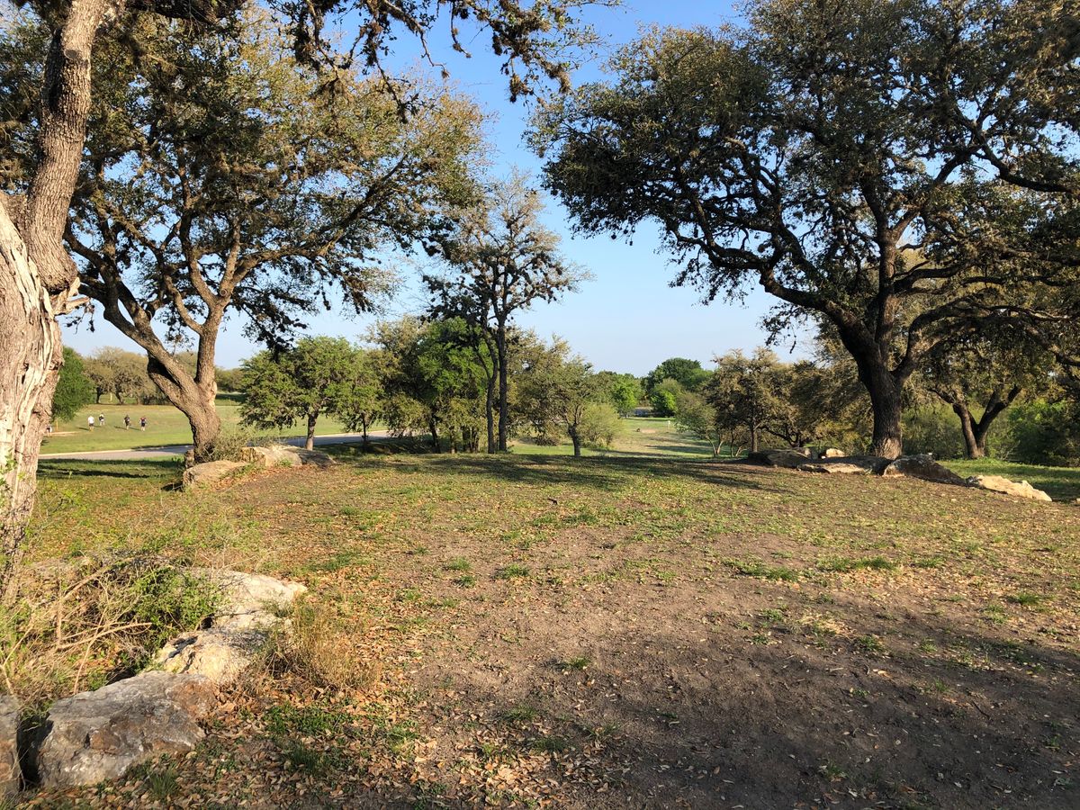 Looking back at 18’s tee pad.