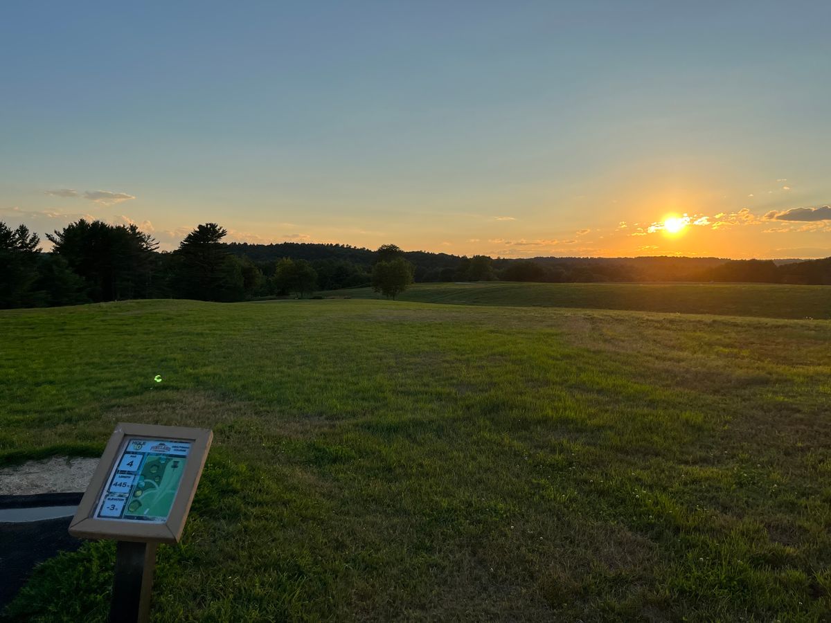 Hole 10 with beautiful sunset