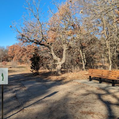 Hole 10 teepad in the Oak Savanna