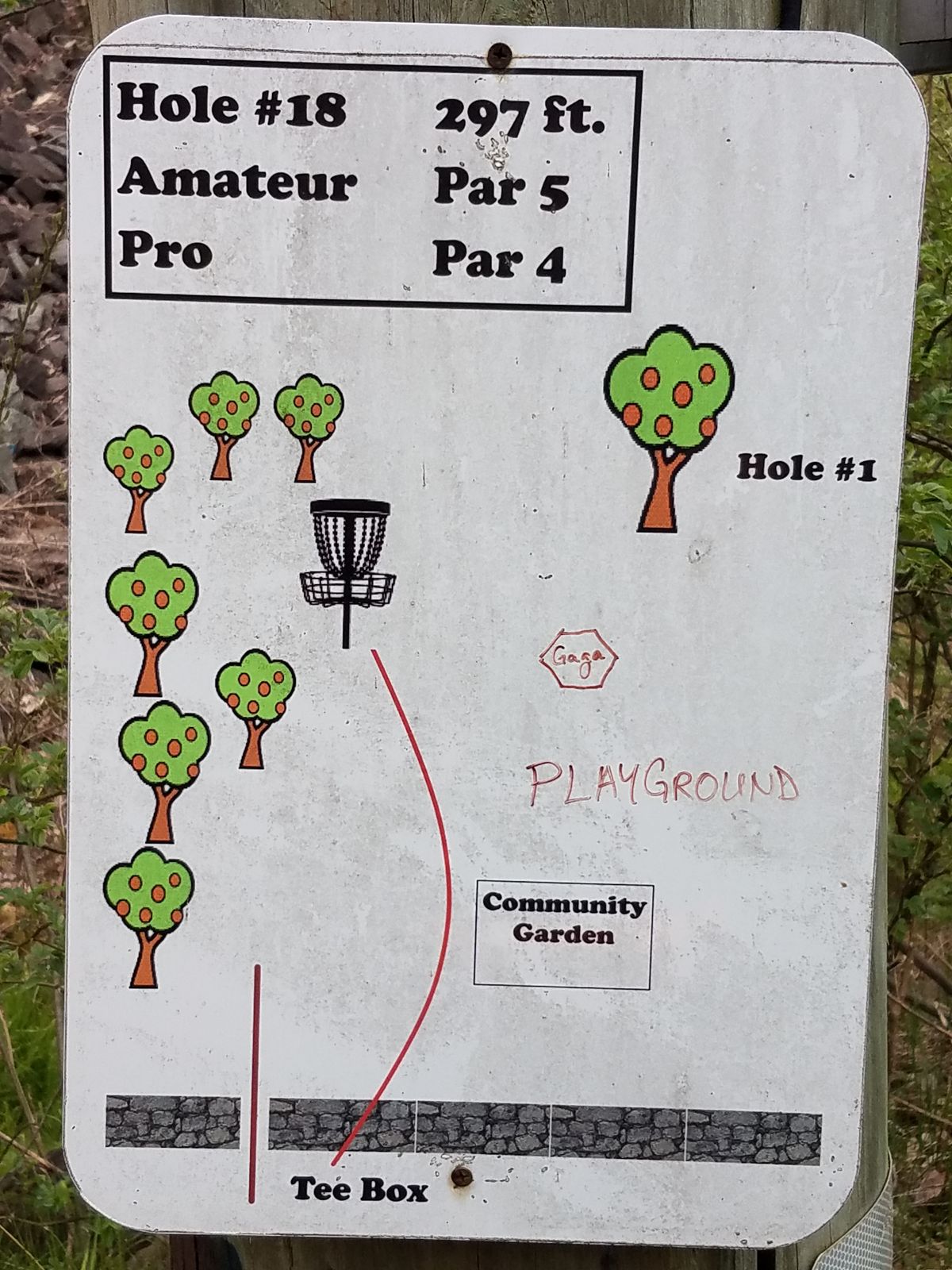 Hole #17 next to this tee
