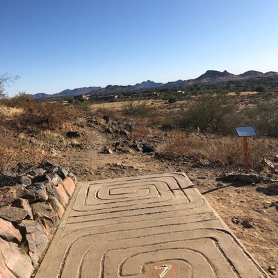 Hole 7 tee pad 
Plays straight ahead just down the hill