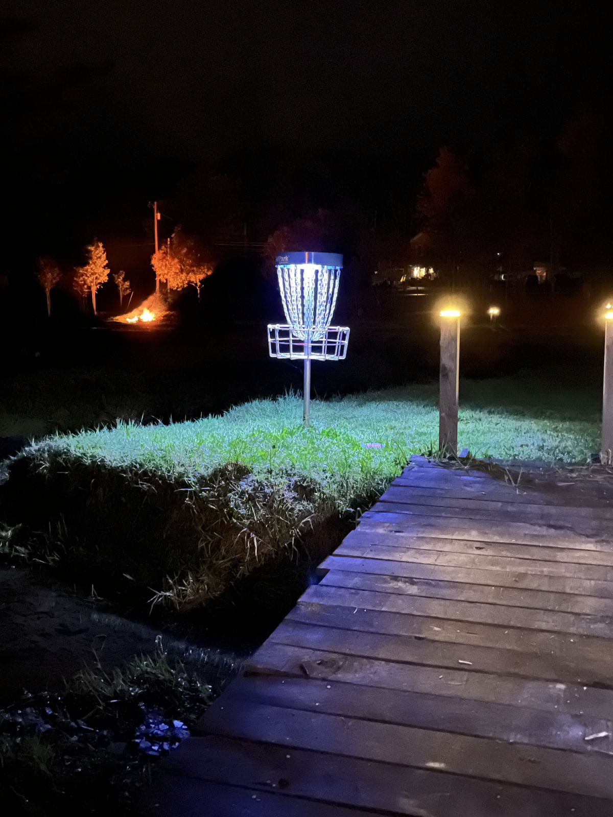 Hole 8 at night.