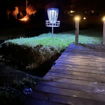 Hole 8 at night.