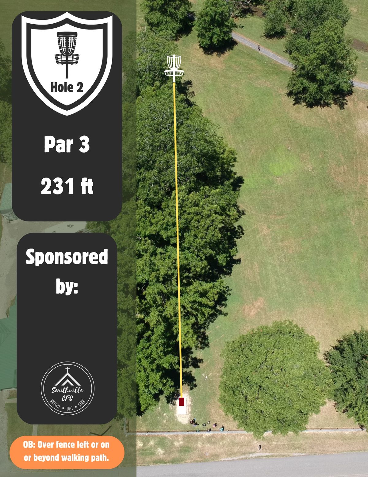 Hole two's tee sign
