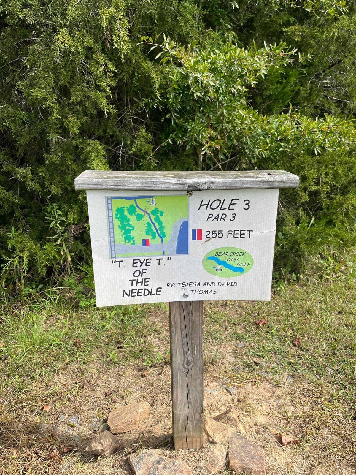 Hole 3 sign