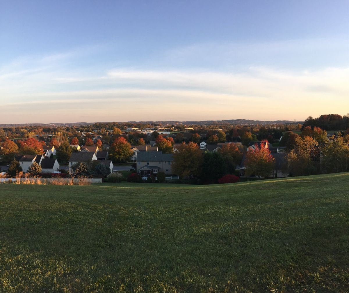 Looking south toward York